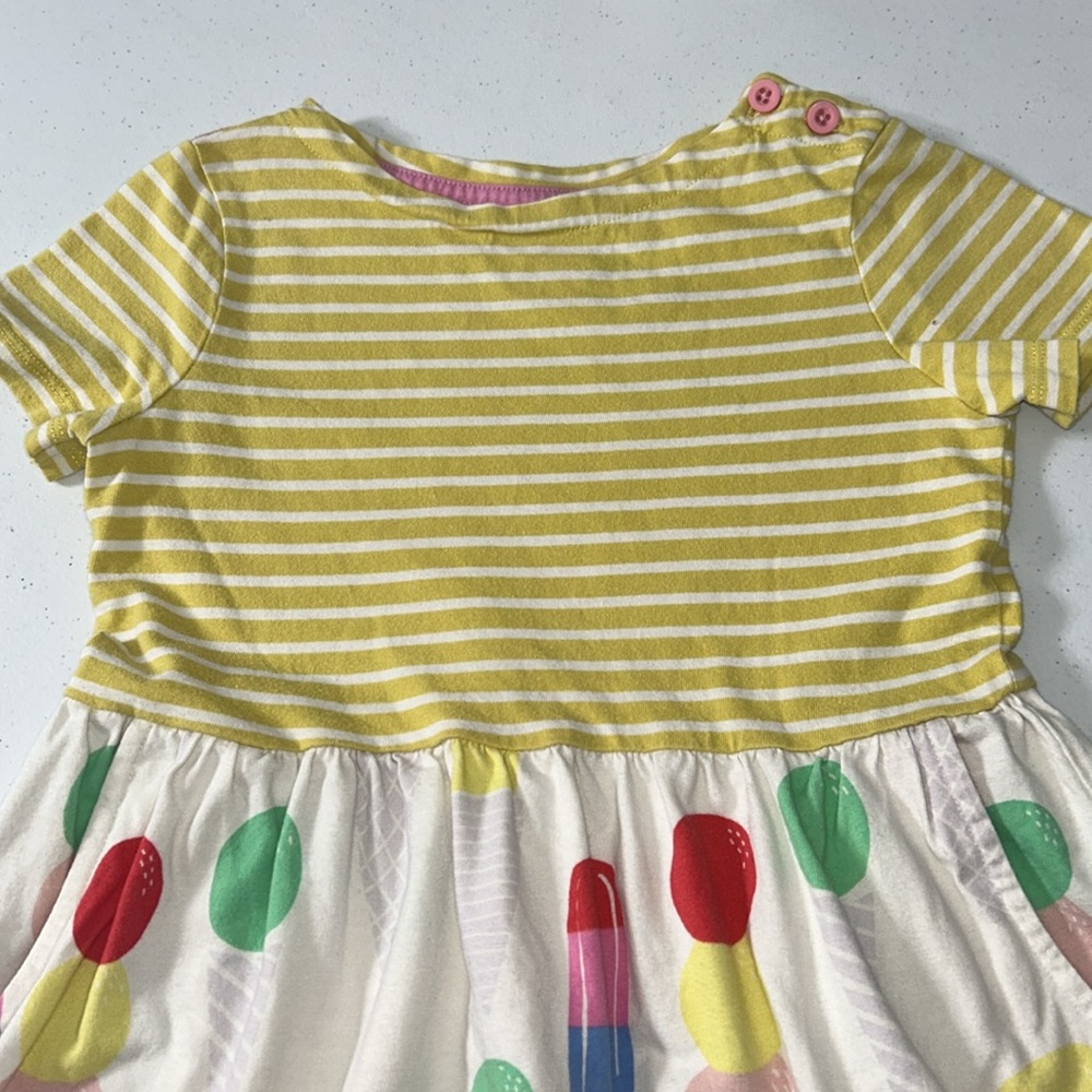 Mini Boden Girl’s Short Sleeve Ice Cream Dress Size 4/5 - Picture 2 of 11